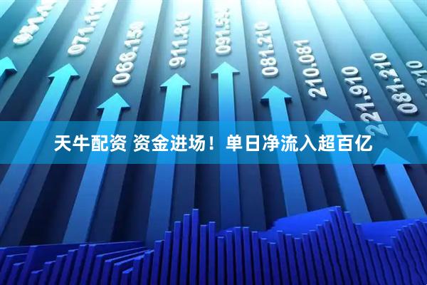 天牛配资 资金进场！单日净流入超百亿