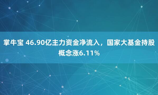 掌牛宝 46.90亿主力资金净流入，国家大基金持股概念涨6.11%