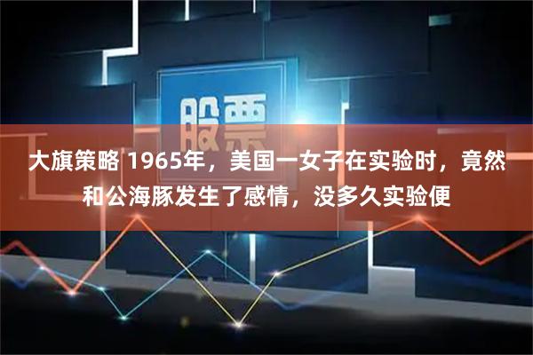 大旗策略 1965年，美国一女子在实验时，竟然和公海豚发生了感情，没多久实验便
